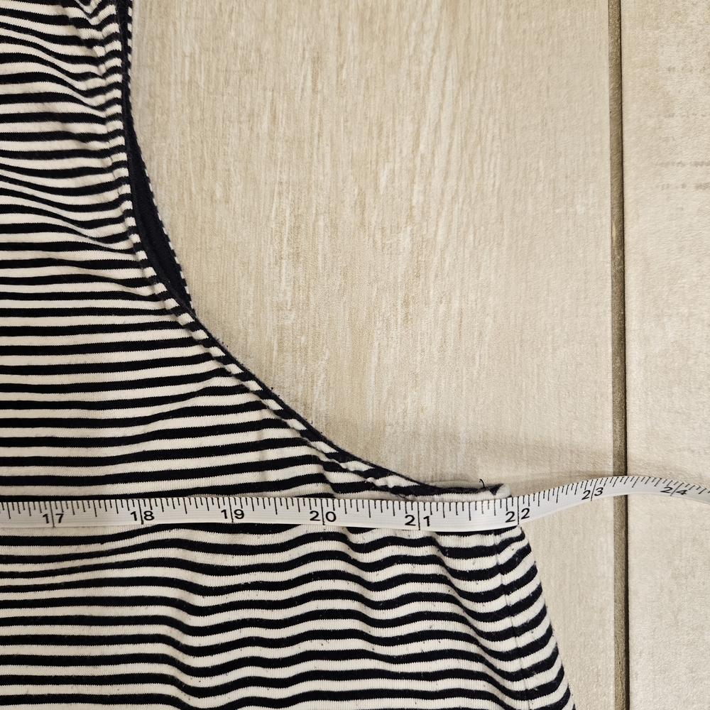 J. Jill Navy and White Striped Pima Cotton Tank Top Sz XL Tall - Picture 3 of 5